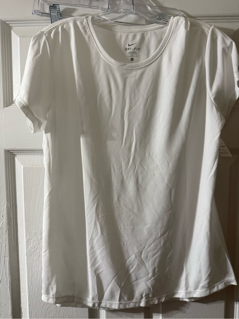 Nike White Dri-FIT Short Sleeve Performance Tee